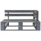 Preview: Outdoor-Eckbank Paletten Holz Grau