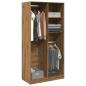 Preview: ARDEBO.de - Kleiderschrank Artisan-Eiche 100x50x200 cm Holzwerkstoff