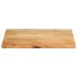 Preview: Tischplatte mit Baumkante 90x60x3,8 cm Massivholz Mango
