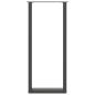 Preview: Bartischbeine U-Form 2 Stk. Anthrazit 50x(110-111) cm Stahl