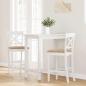 Preview: Barhocker mit Kissen 2 Stk. Wei? Massivholz Gummibaum