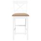 Preview: Barhocker mit Kissen 2 Stk. Wei? Massivholz Gummibaum