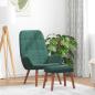 Preview: ARDEBO.de - Relaxsessel mit Hocker Dunkelgrün Samt