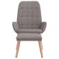 Preview: Relaxsessel mit Hocker Taupe Stoff