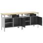 Preview: Werkbank-Set 2 stk. Schwarz 200 x 55 x 85 cm