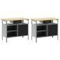 Preview: Werkbank-Set 2 stk. Schwarz 200 x 55 x 85 cm