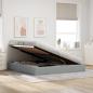 Preview: Aufbewahrungsbett mit Speicher Hellgrau 193 x 203 cm Stoff