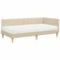 Preview: Eckbettgestell mit Matratze Sonstiges 2 stk. Creme Stoff