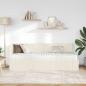 Preview: Eckbettgestell mit Matratze mit Kopfteil 2 stk. Creme Samt