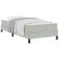 Preview: Boxspringbett mit Matratze Hellgrau 100 x 210 cm Stoff