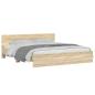 Preview: Bettgestell mit Kopfteil Sonoma 193 x 203 cm Holzwerkstoff