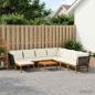 Preview: ARDEBO.de - 9 stk. Massives Akazienholz & Seil Natur