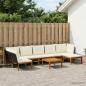 Preview: ARDEBO.de - 8 stk. Massives Akazienholz & Seil Natur