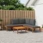 Preview: ARDEBO.de - 6 stk. Massives Akazienholz & Seil Natur