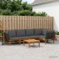 Preview: ARDEBO.de - 6 stk. Massives Akazienholz & Seil Natur