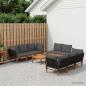 Preview: ARDEBO.de - 9 stk. Massives Akazienholz & Seil Natur