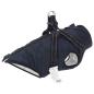 Preview: ARDEBO.de - Hundemantel Marineblau L40 Fleece und Polyester