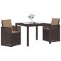 Preview: Garten Essgruppe 3 stk. Braun und Taupe PP