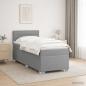 Preview: ARDEBO.de - Boxspringbett mit Matratze Hellgrau 80 x 200 cm Stoff