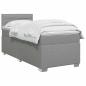 Preview: Boxspringbett mit Matratze Hellgrau 80 x 200 cm Stoff
