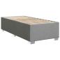 Preview: Boxspringbett mit Matratze Hellgrau 80 x 200 cm Stoff