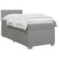 Preview: Boxspringbett mit Matratze Hellgrau 80 x 200 cm Stoff
