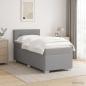 Preview: ARDEBO.de - Boxspringbett mit Matratze Hellgrau 90 x 190 cm Stoff