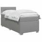 Preview: Boxspringbett mit Matratze Hellgrau 90 x 190 cm Stoff