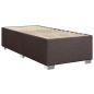 Preview: Boxspringbett mit Matratze Dunkelbraun 90 x 190 cm Stoff