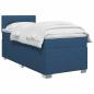 Preview: Boxspringbett mit Matratze mit Kopfteil Blau 90 x 200 cm Stoff