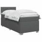 Preview: Boxspringbett mit Matratze Dunkelgrau 90 x 200 cm Stoff