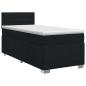 Preview: Boxspringbett mit Matratze Schwarz 100 x 200 cm Stoff