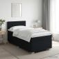 Preview: ARDEBO.de - Boxspringbett mit Matratze Schwarz 100 x 200 cm Stoff