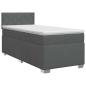 Preview: Boxspringbett mit Matratze Dunkelgrau 100 x 200 cm Stoff