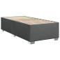 Preview: Boxspringbett mit Matratze Dunkelgrau 100 x 200 cm Stoff