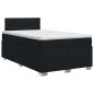 Preview: Boxspringbett mit Matratze Schwarz 120 x 190 cm Stoff