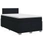 Preview: Boxspringbett mit Matratze Schwarz 120 x 190 cm Stoff