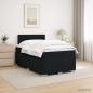 Preview: ARDEBO.de - Boxspringbett mit Matratze Schwarz 120 x 200 cm Stoff
