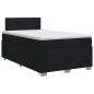 Preview: Boxspringbett mit Matratze Schwarz 120 x 200 cm Stoff