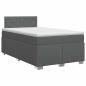 Preview: Boxspringbett mit Matratze Dunkelgrau 120 x 200 cm Stoff