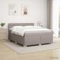 Preview: ARDEBO.de - Boxspringbett mit Matratze Taupe 140 x 190 cm Stoff