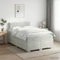 Preview: ARDEBO.de - Boxspringbett mit Matratze Hellgrau 120 x 200 cm Samt