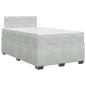 Preview: Boxspringbett mit Matratze Hellgrau 120 x 200 cm Samt