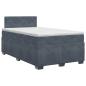 Preview: Boxspringbett mit Matratze Dunkelgrau 120 x 200 cm Samt