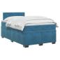 Preview: Boxspringbett mit Matratze Dunkelblau 120 x 200 cm Samt