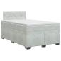 Preview: Boxspringbett mit Matratze Hellgrau 120 x 200 cm Samt