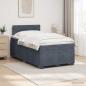 Preview: ARDEBO.de - Boxspringbett mit Matratze Dunkelgrau 120 x 200 cm Samt