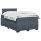 Preview: Boxspringbett mit Matratze Dunkelgrau 120 x 200 cm Samt