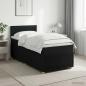 Preview: ARDEBO.de - Boxspringbett mit Matratze Schwarz 90 x 200 cm Stoff