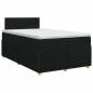 Preview: Boxspringbett mit Matratze Schwarz 120 x 200 cm Stoff